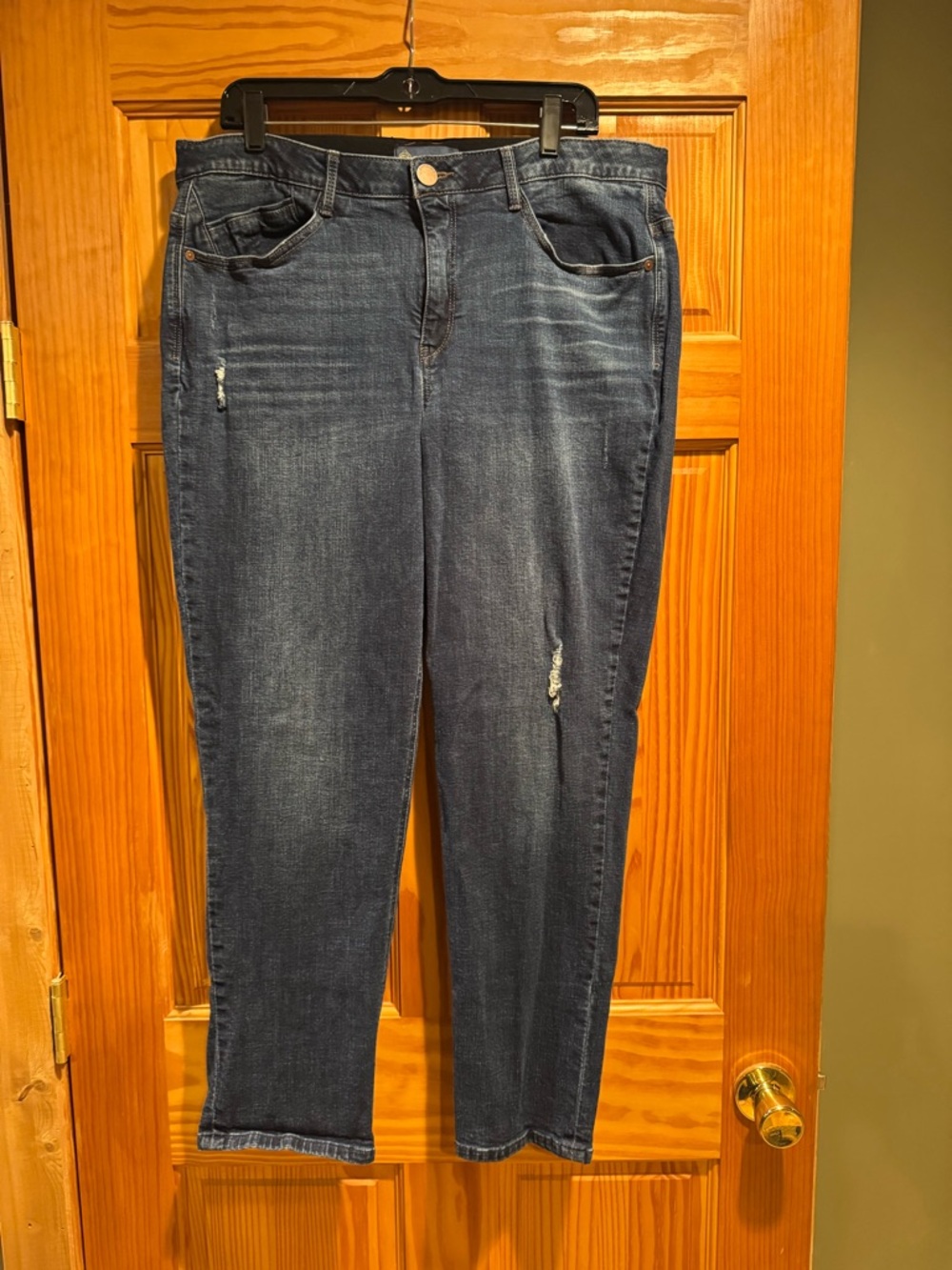 Democracy Dark Blue Women's Stretch Jeans - Classic Slim Fit Size 16